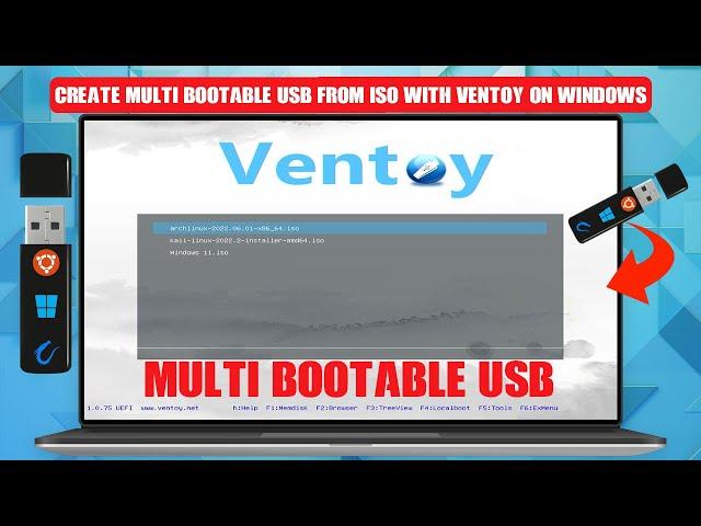 Create Multi Bootable USB from ISO with Ventoy on Windows