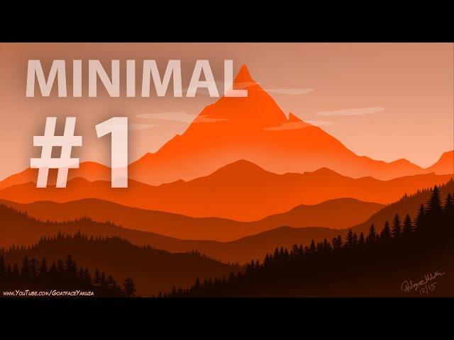 Minimal Flat Landscape Design #1 | Speed Art | Photoshop | Time Lapse Tutorial