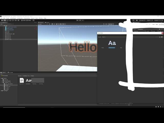 How to add 3d text in unity