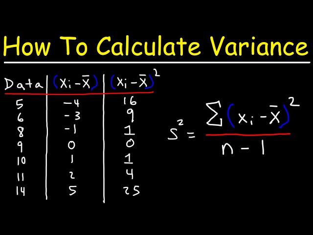 How To Calculate Variance