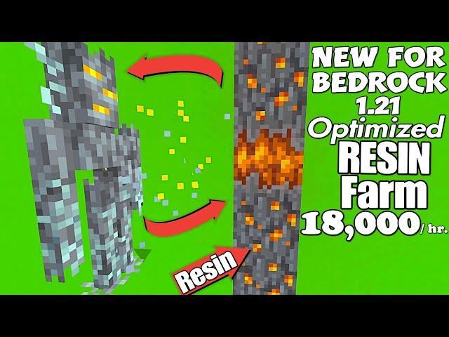 Optimized Resin Farm Tutorial!!! (Easy & Simple) [Minecraft Bedrock 1.21] #minecraft