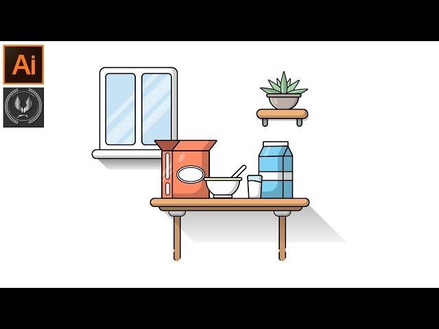 Adobe illustrator CC tutorial - How to Make a Flat  Background Design For Beginners