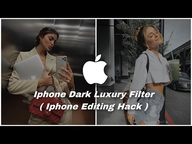 iphone dark luxury filter | iphone low exposure edit | Iphone camera roll Edit | iphone Editing hack