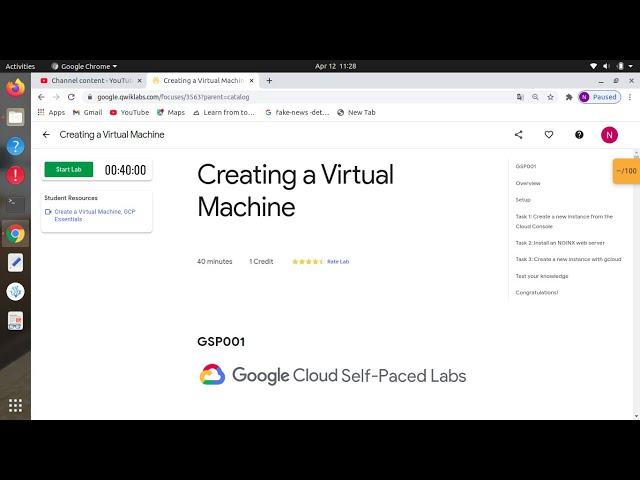 Creating a Virtual Machine | GSP001