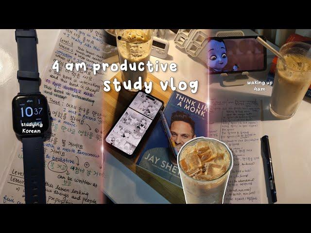 4 am productive | Life of an Indian girl | asmr study vlog | aesthetic life in India 🪐