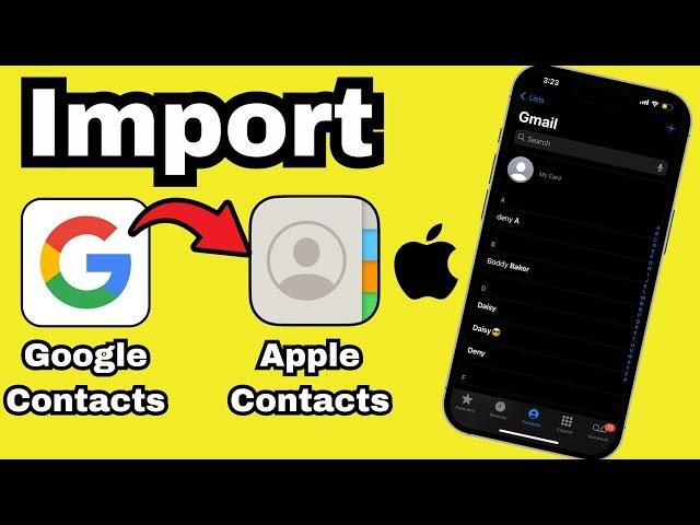 How to Import Google Contacts to iPhone 16, 15, 14, 13, 12,11 (Import Contacts From Gmail to iPhone)