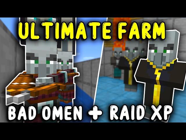 ULTIMATE RAID XP Farm Minecraft Bedrock 1.21!