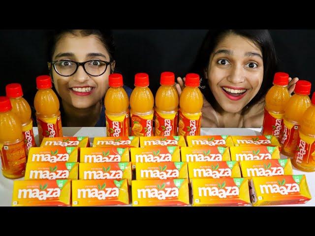 30 MAAZA DRINKING CHALLENGE | UNLIMITED MANGO FROOTI DRINKING CHALLENGE | MANGO JUICE CHALLENGE