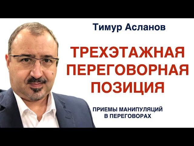 Трехэтажная переговорная позиция: почему торговаться надо всегда. Тимур Асланов. Приемы переговоров