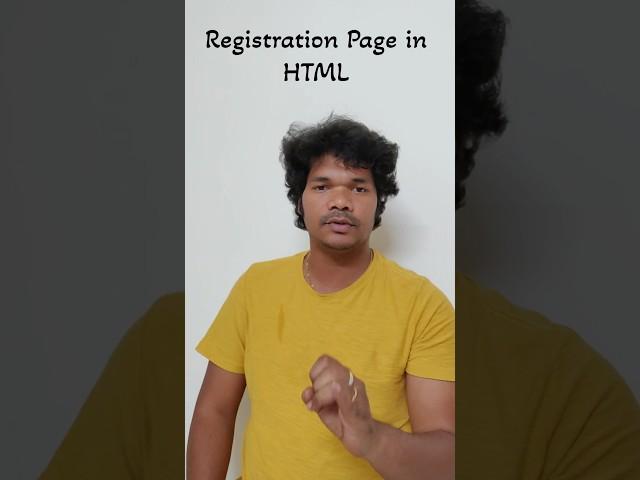 Registration Page in HTML #html #html5 #htmlshorts #htmltutorial #techshareskk #webdevelopment