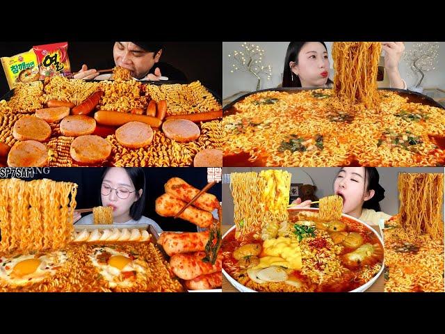 Spicy Noodles Mukbang Challenge ️||  Satisfying ,Ultimate Eating Compilation