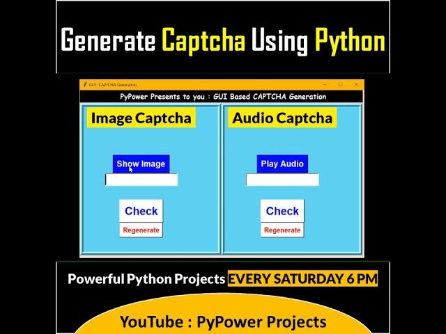 Output of Captcha Generation using Python | PyPower Projects