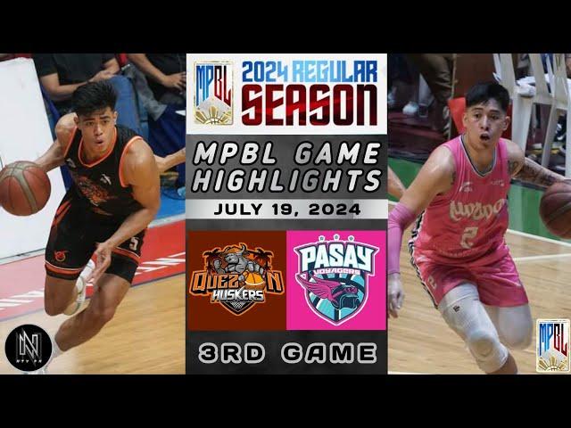 MPBL HIGHLIGHTS: QUEZON HUSKERS VS PASAY VOYAGERS (JULY 19, 2024)