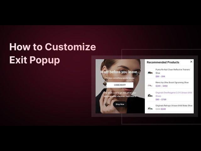 How to Modify Exit Popup - WordPress & WooCommerce