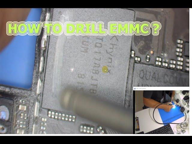 HOW TO DRILL EMMC IC  OR ANY BGA CHIPS TO KEEP PCB SAFE FROM BURNING/OVERHEATING TUTORIAL