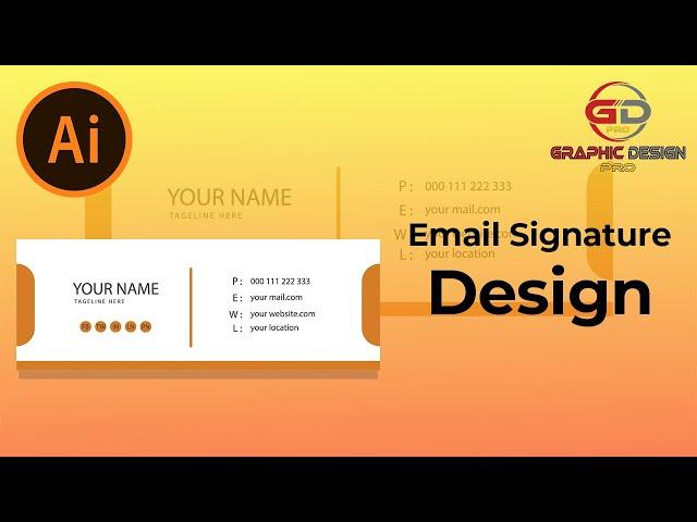 Email Signature Design In Illustrator cc 2020 || Depict Logo