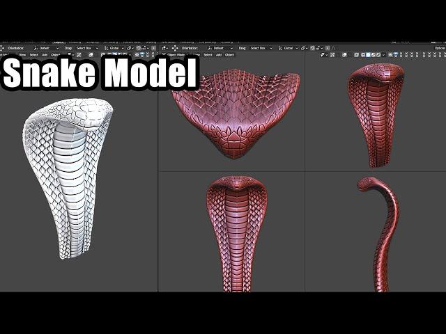 Blender 2.92 - Sculpting With Textures | Snake Model