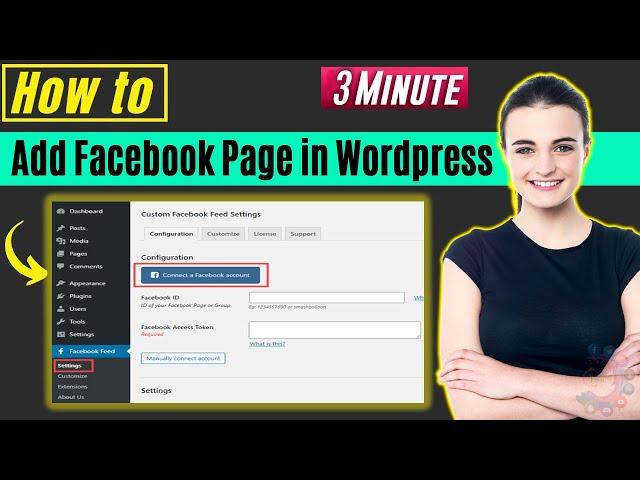 How to add facebook page in Wordpress 2024