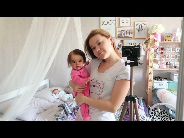 Morning reborn baby Evangelina and Louse Утро с реборном Евой и Луи