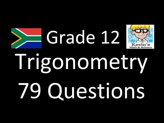 Trigonometry grade 12 revision + PDF