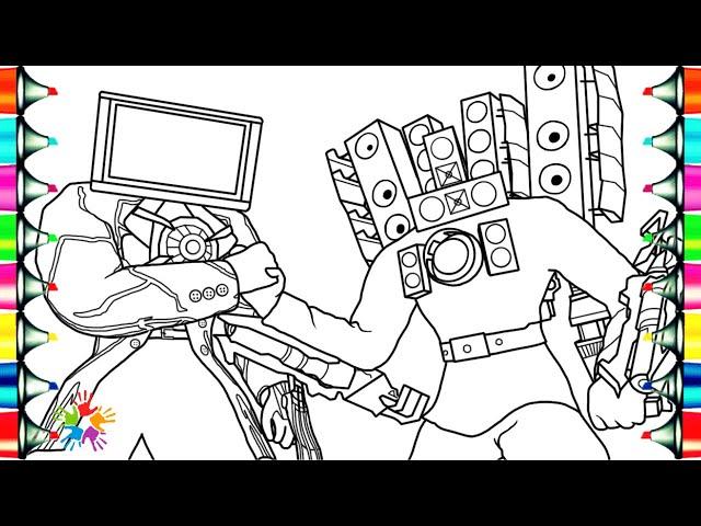 SKIBIDI TOILET New Coloring Pages / How to Color TITAN TV MAN 2.0 & TITAN SPEAKERMAN / NCS Music