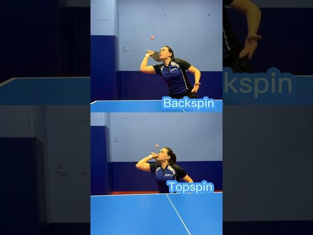 Backspin and Topspin tomahawk serve. #serve #shorts