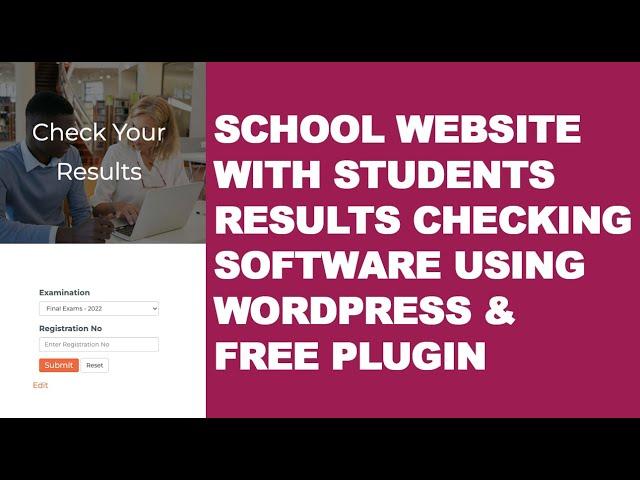 How to create School and online Student Results Checking Website Using WordPress for Free.