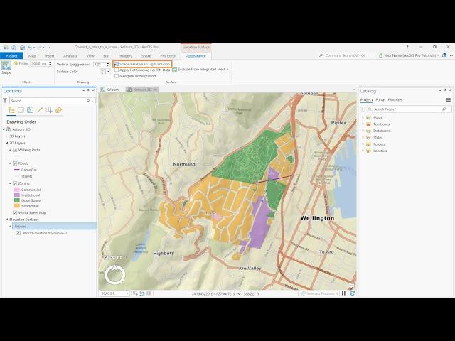 Convert a Map to a Scene in ArcGIS Pro