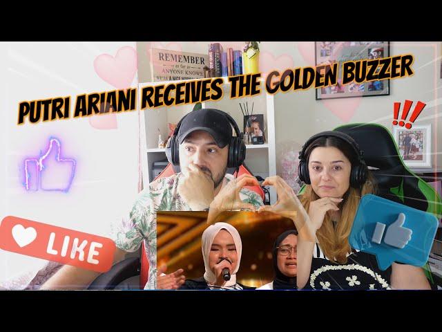 Golden Buzzer: Putri Ariani receives the GOLDEN BUZZER from Simon Cowell | !! Pall Family Reaction!