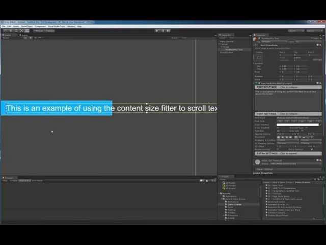 TextMesh Pro - Horizontal Scrolling of Text in Unity 4.6 and 5.0