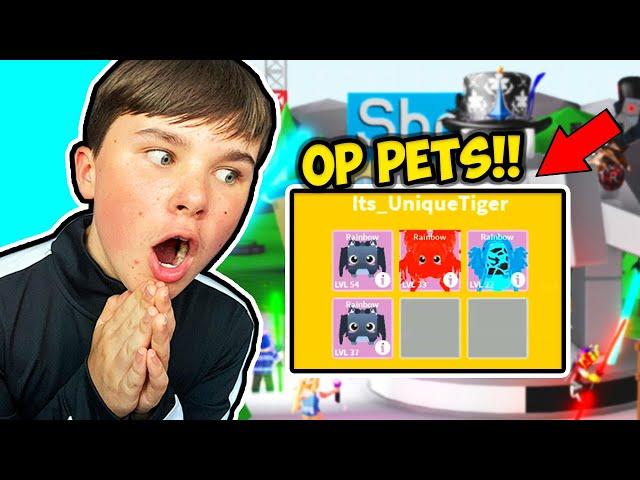 OP player give me BEST PETS in SABER SIMULATOR!