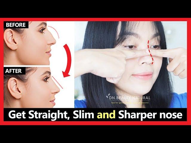 Get rid of hook nose & nose hump reduction naturally | Get Straight, Slim & Sharper nose | Exercises