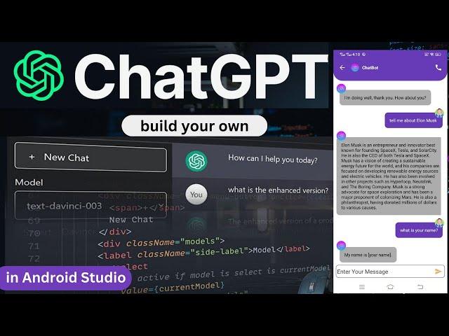 Build ChatGPT App in Android Studio | Create ChatGPT Android App | Full Tutorial