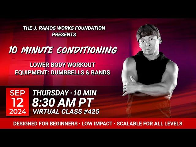 Virtual 10 Minute Conditioning - Lower body workout (09/12/2024) - 8:30 AM PT