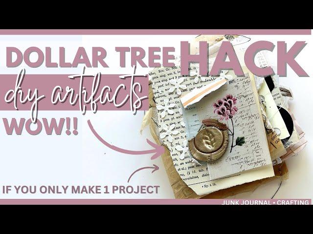 You Won’t Believe This Came from Dollar Tree!! CLAY ARTIFACTS For Your Junk Journals! #journaling