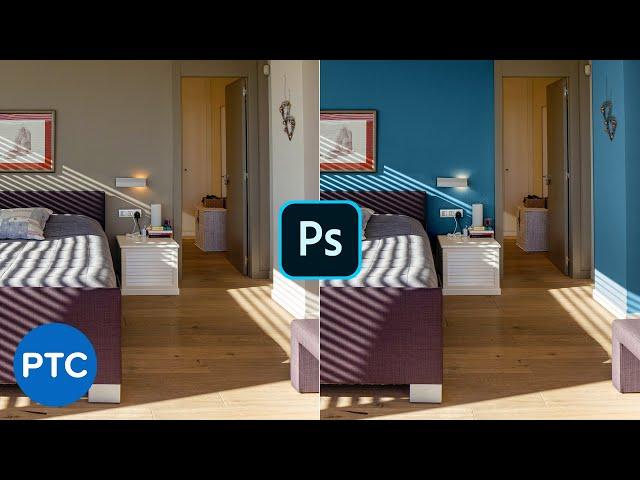 How To Change Wall Color In Photoshop! [Pro Technique]