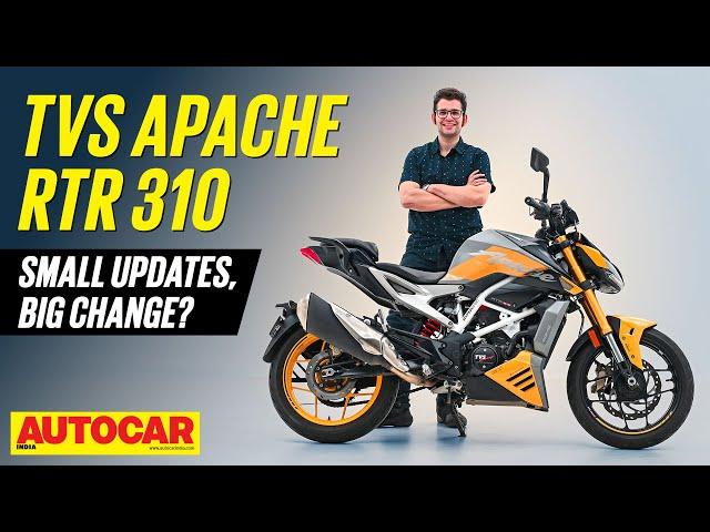 TVS Apache RTR 310 - Small updates look to make a big change | Road Test | @autocarindia1