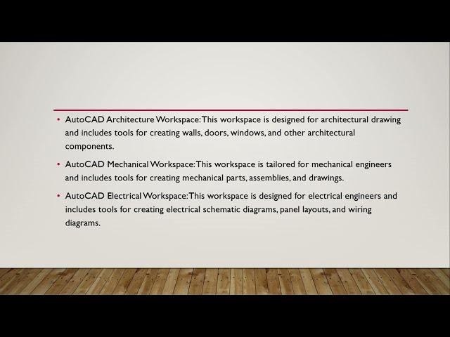 Introduction to AutoCAD workspaces