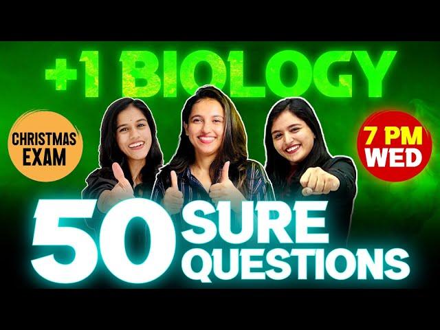 +1 Biology Christmas Exam | 50 Sure Question | Exam Winner Plus One