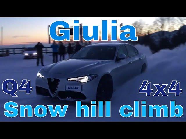 Alfa Romeo Giulia Q4 4x4 SNOW HILL climb