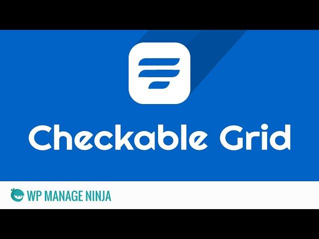 Checkable Grid Input Field in WP Fluent Form WordPress Plugin