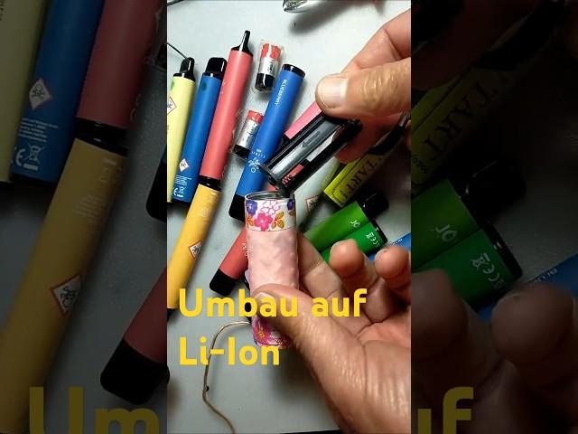 Battery flashlight conversion to Li-Po recycling battery with TP4056