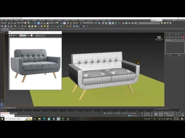 3DsMax Tutorials, Learn 3D Modeling a Couch from Scratch in 3dsmax.