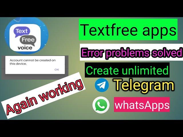 Textfree again working || all error solved || Registration failed with error 9414.all error solved