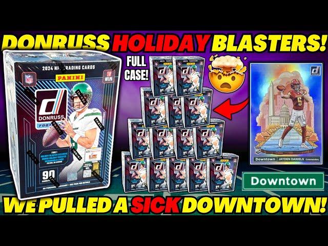 *SICK DOWNTOWN PULL! FULL CASE OF 2024 DONRUSS HOLIDAY FOOTBALL BLASTER BOXES!