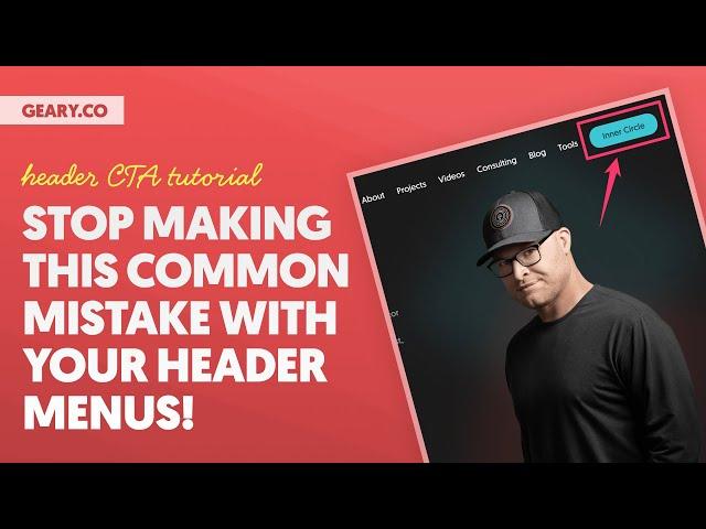 Stop Making This COMMON MISTAKE With Your Header Menus