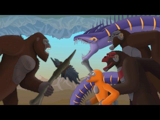 Kong vs Great Apes vs Drown Viper  |  Godzilla x Kong (Part 2)