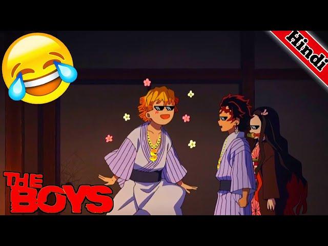 When Zenitsu meet Nezuko  Funny Scenes || Demon Slayer In Hindi Dubbed || #S1E14 last Part