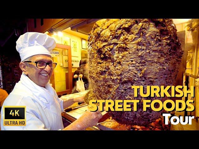 Delicious Turkish Street Foods Tour in Istanbul, Turkey 2024 | 4K UHD