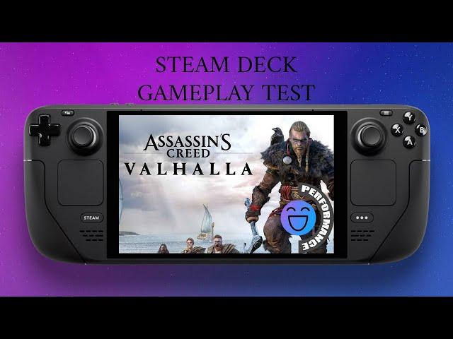 Assassin's Creed Valhalla Steam Deck Gameplay Test With Ubisoft Connect On Linux Steam OS